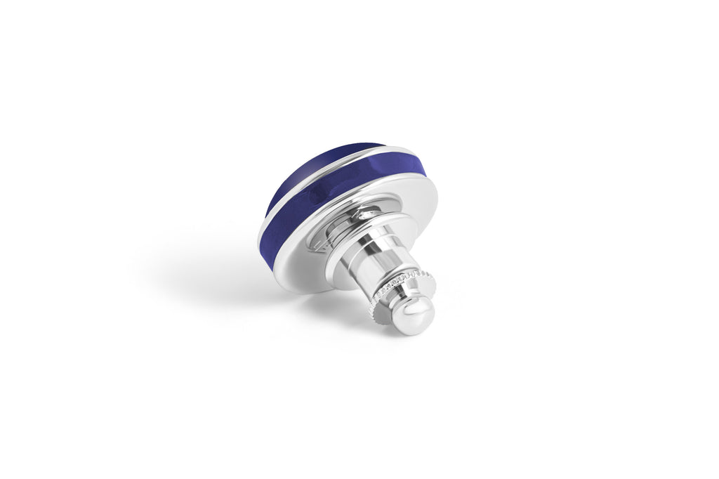 Milos Evil Eye Pin in Blue Resin & White Mother of Pearl