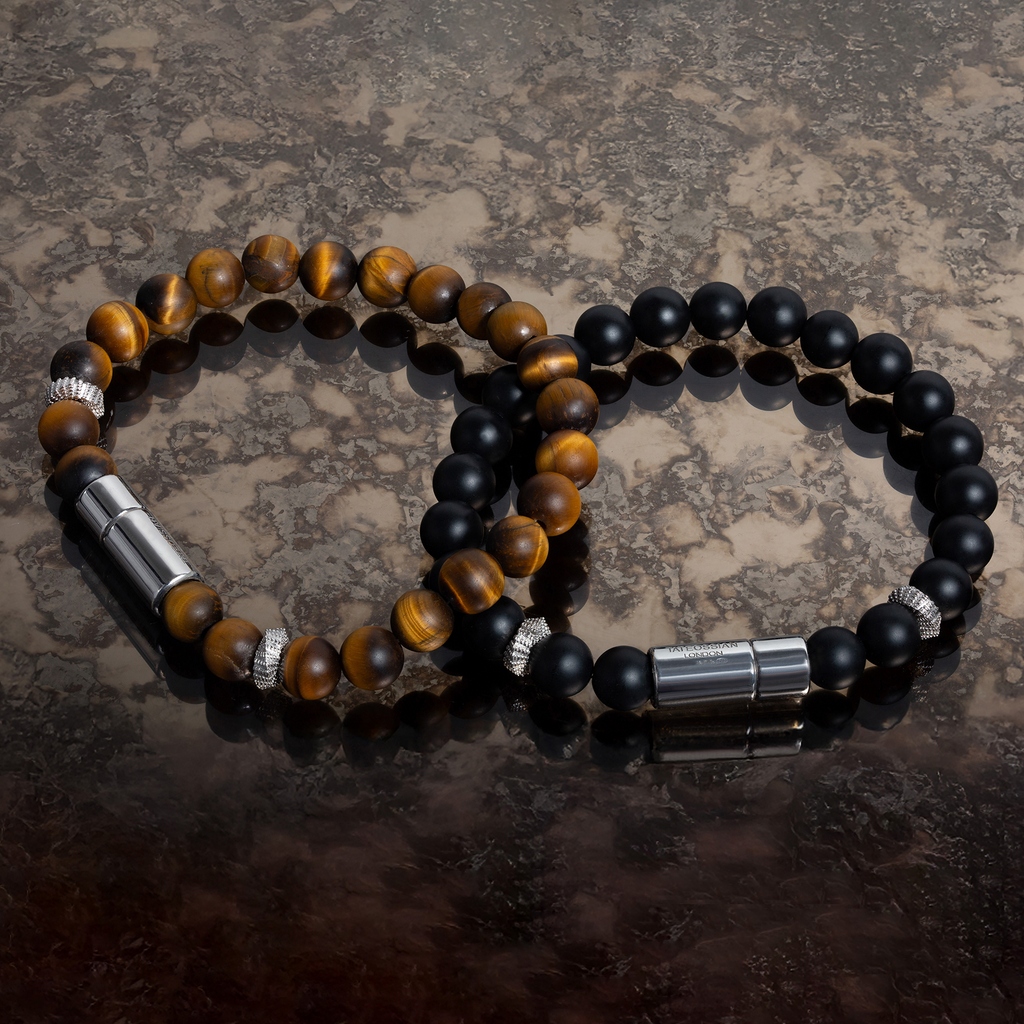 Pop Mobius Beaded Bracelet in Tiger Eye
