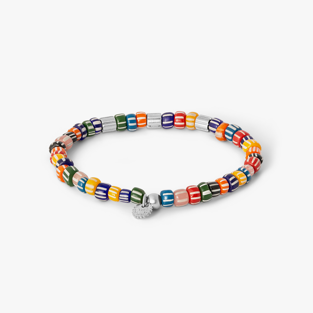 Mini Rigato Java Beaded Bracelet in Multicolour With Sterling Silver| Limited Edition