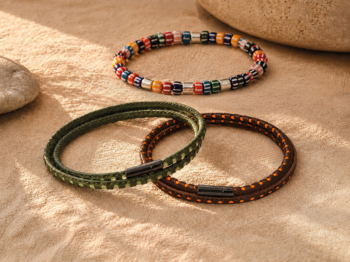 Mini Rigato Java Beaded Bracelet in Multicolour With Sterling Silver| Limited Edition