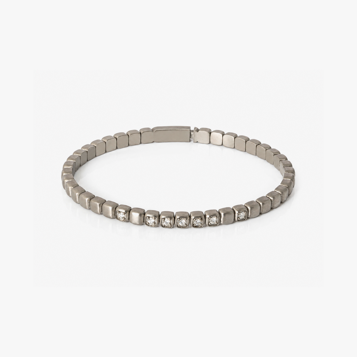 St Tropez Titanium & Diamond Bangle