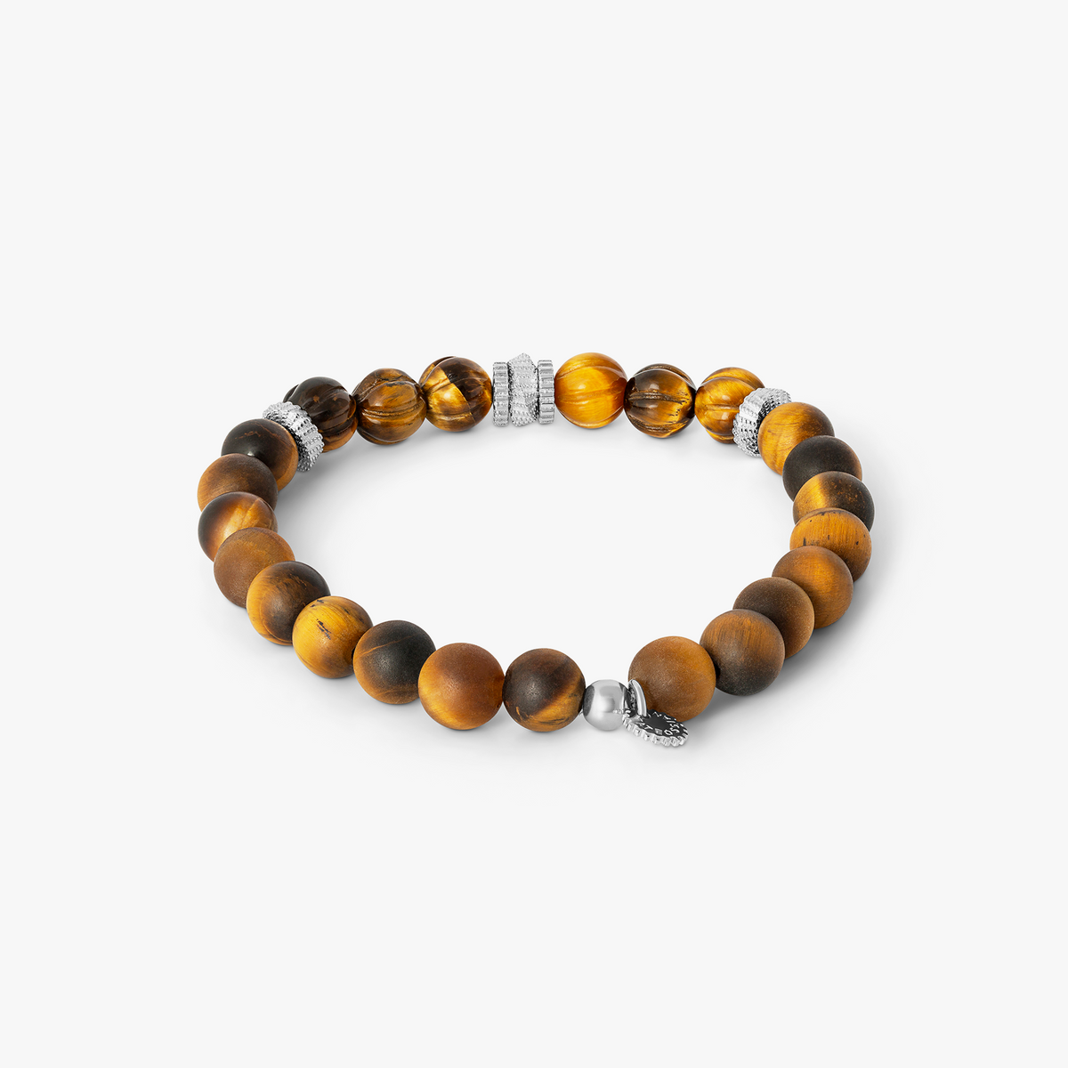 Mobius Gear Bracelet in Brown Tiger Eye with Sterling Silver | Limited Edition