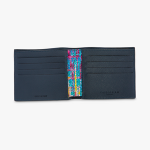 Graffiti Colorama bifold wallet in blue and multicolour leather (UK) 3