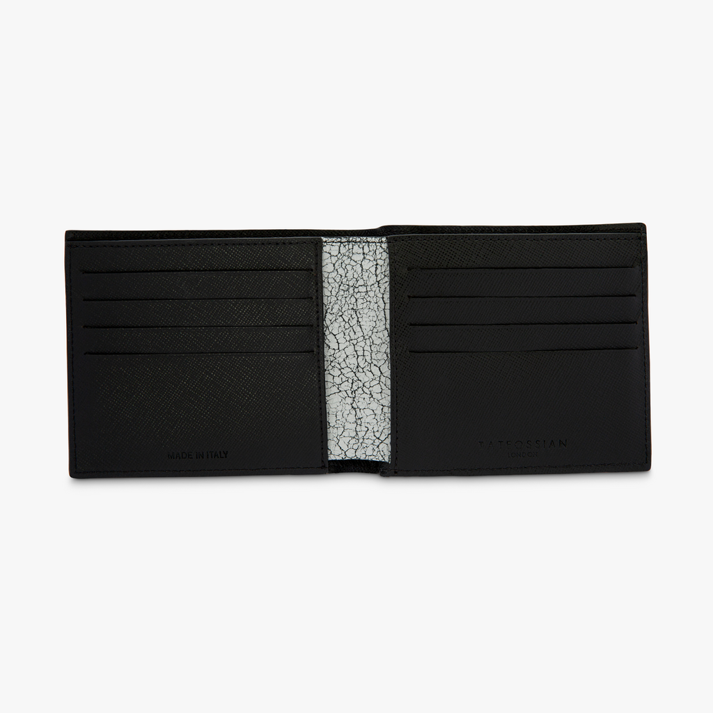 Graffiti Colorama bifold wallet in black and white leather (UK) 3