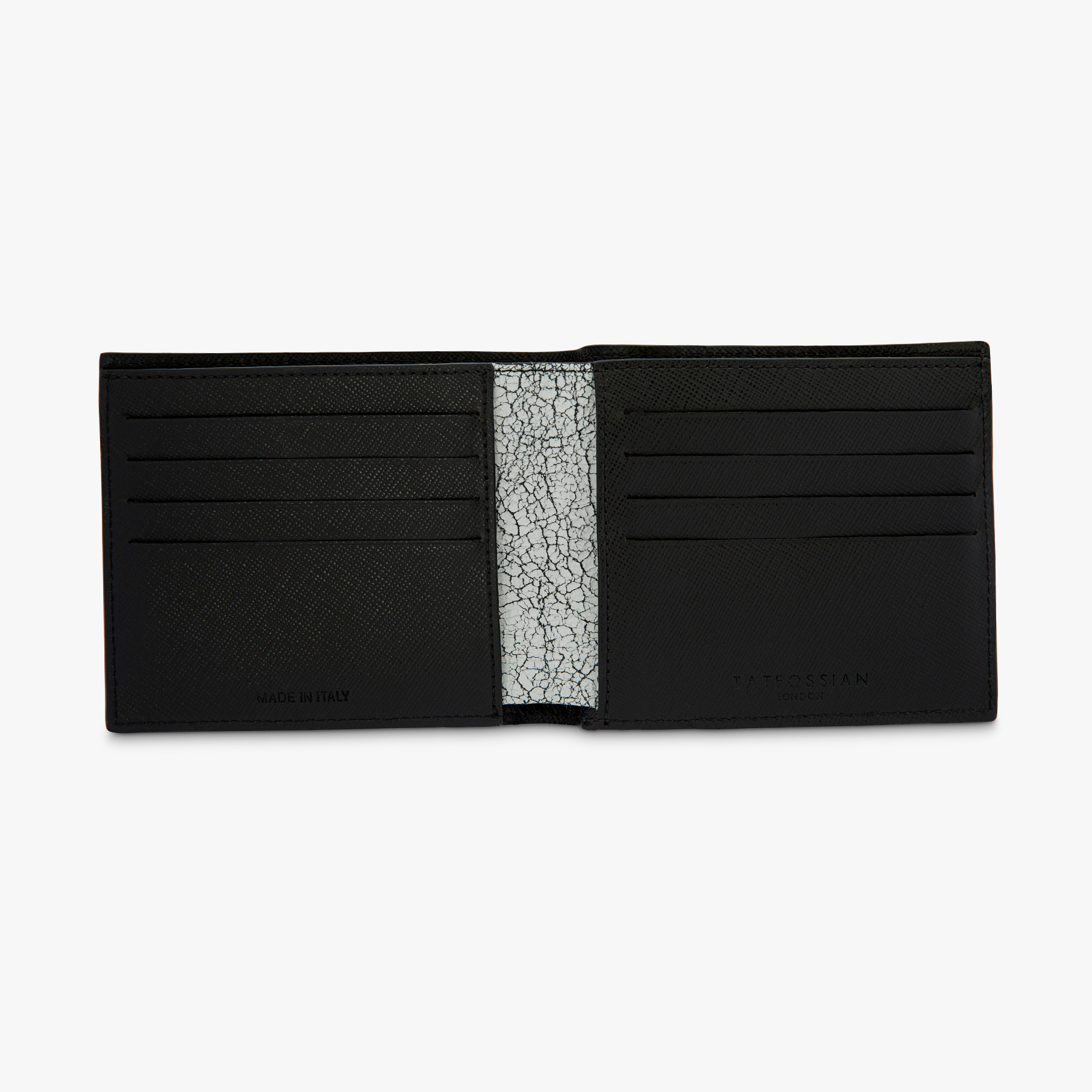 Graffiti Colorama bifold wallet in black and white leather (UK) 3