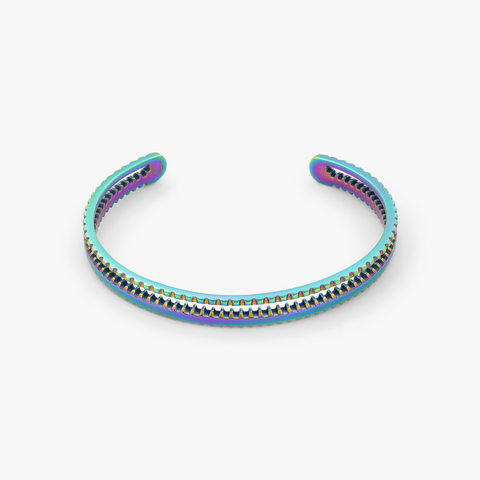 Iridescent stainless steel Elements bangle Multi-colour
