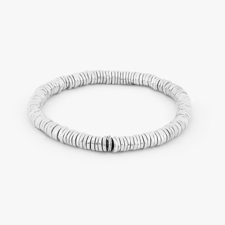 Pure Disc Expandable Silver Bracelet in Rhodium – Tateossian