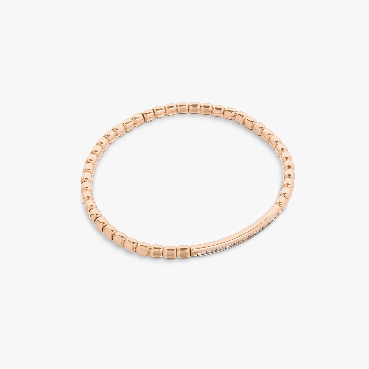 Luxe White Diamond Bracelet In 18K Rose Gold