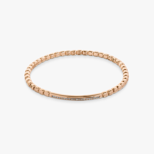 Luxe White Diamond Bracelet In 18K Rose Gold