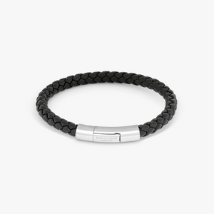 Charles Click Pelle Bracelet In Rhodium & | Tateossian Charles Click Pelle Bracelet In Rhodium & | Tateossian