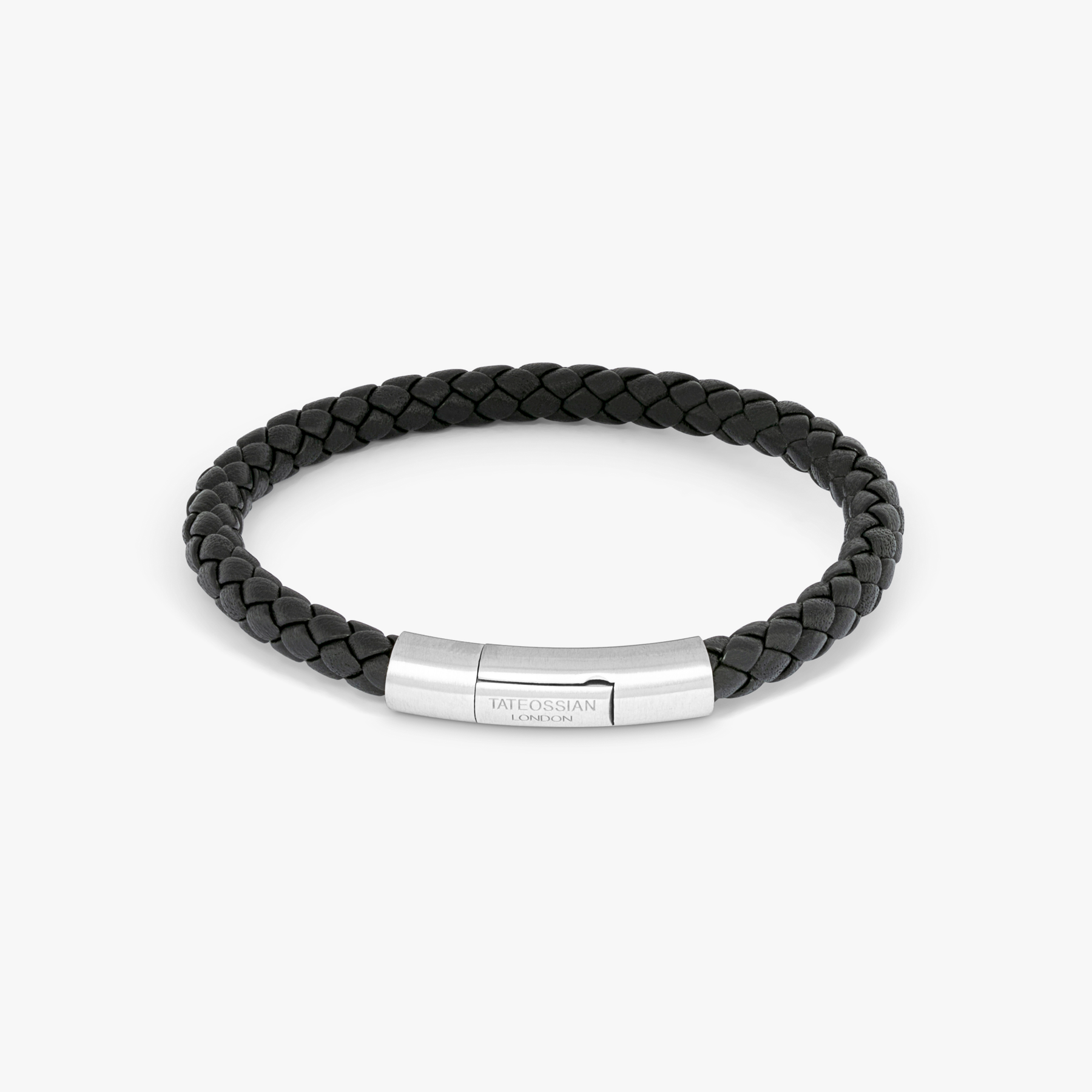 Charles Click Pelle Bracelet In Rhodium & | Tateossian