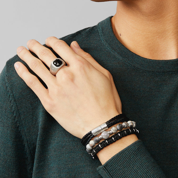 Men's multi strand leather bracelets deals