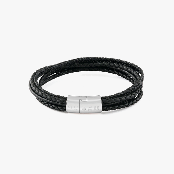 Tateossian Madera Leather Bracelet | Brown/Silver | Leather bracelet,  Leather, Bracelets for men