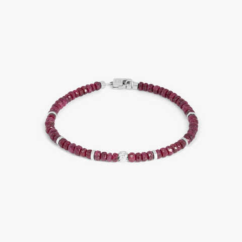 Nodo bracelet with ruby and sterling silver