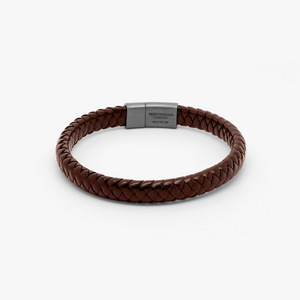 Cobra Sontuoso Leather Bracelet In Brown