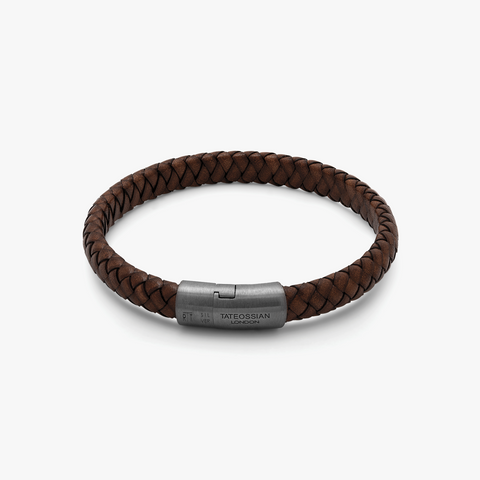 Cobra Sontuoso Leather Bracelet In Brown