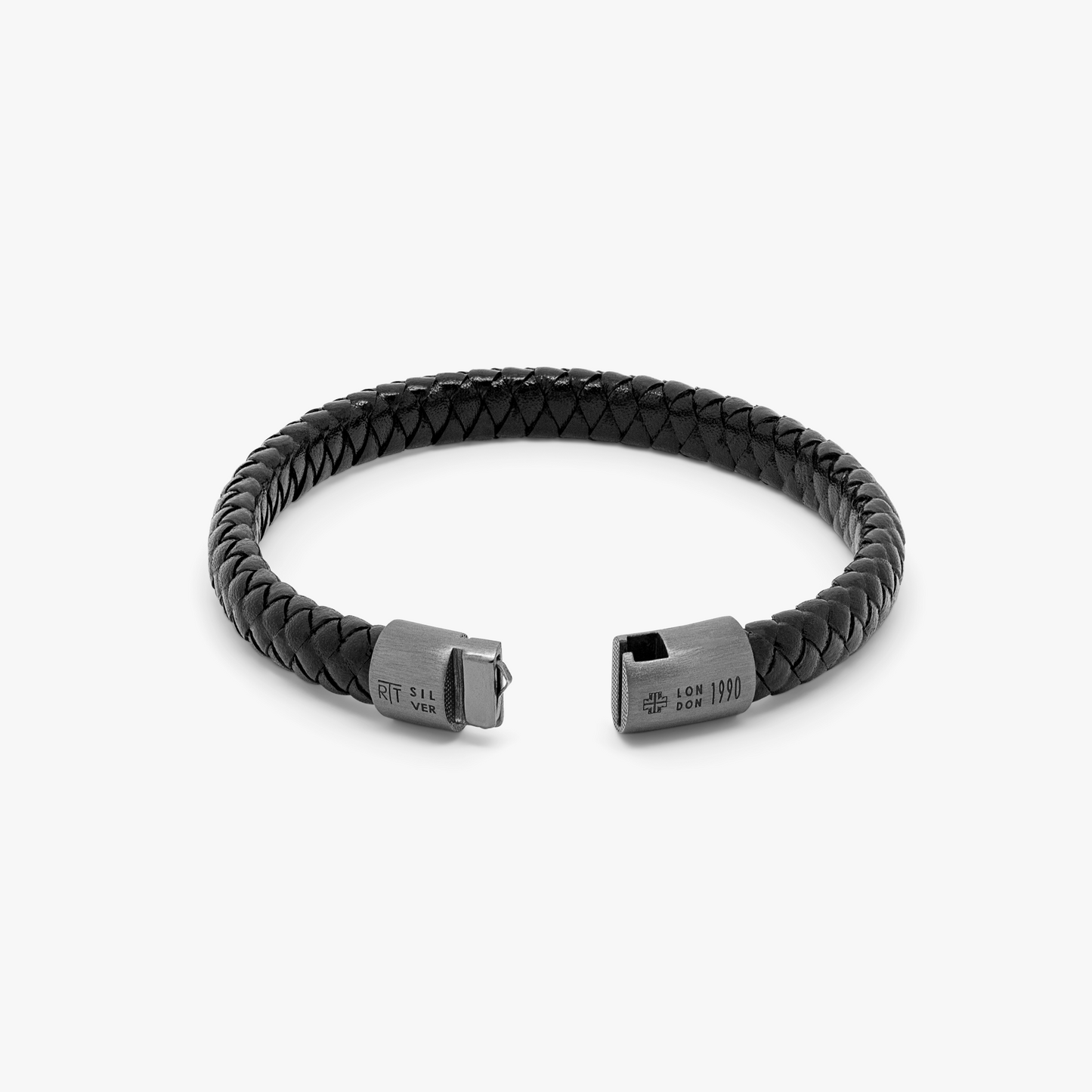 Cobra Sontuoso Leather Bracelet In Black