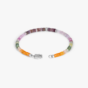 Nodo Beaded Bracelet In Multicolour Sapphire