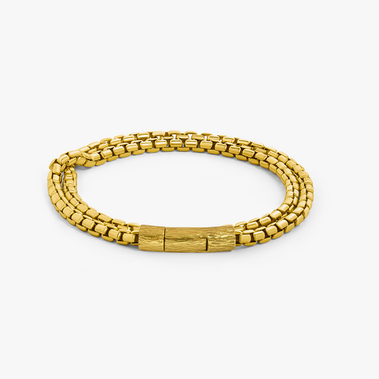 Graffiato Catena bracelet in yellow gold plated sterling silver