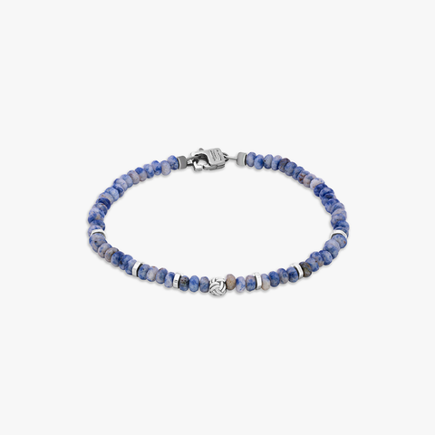 Nodo Beaded Bracelet In Blue Sodalite