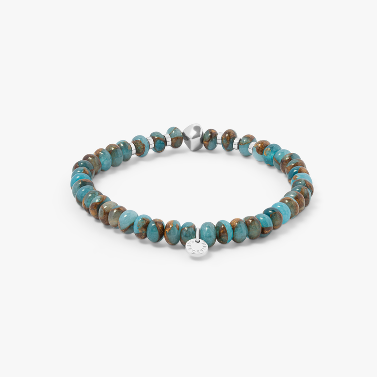 Nepal Nugget Beaded Bracelet With Blue Jasper Tateossian London
