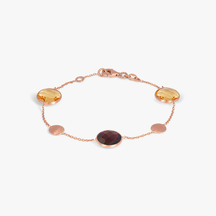 Rose gold sale garnet bracelet