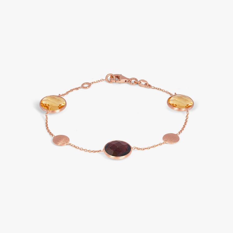 Rose gold sales garnet bracelet