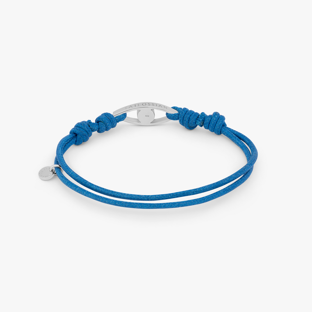 Evil Eye Cord Bracelet In Blue
