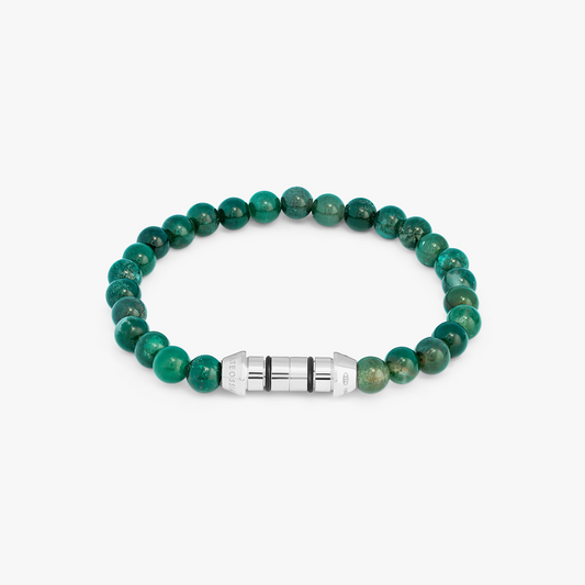 Lucky Me Beaded Bracelet With Green Moss Agate