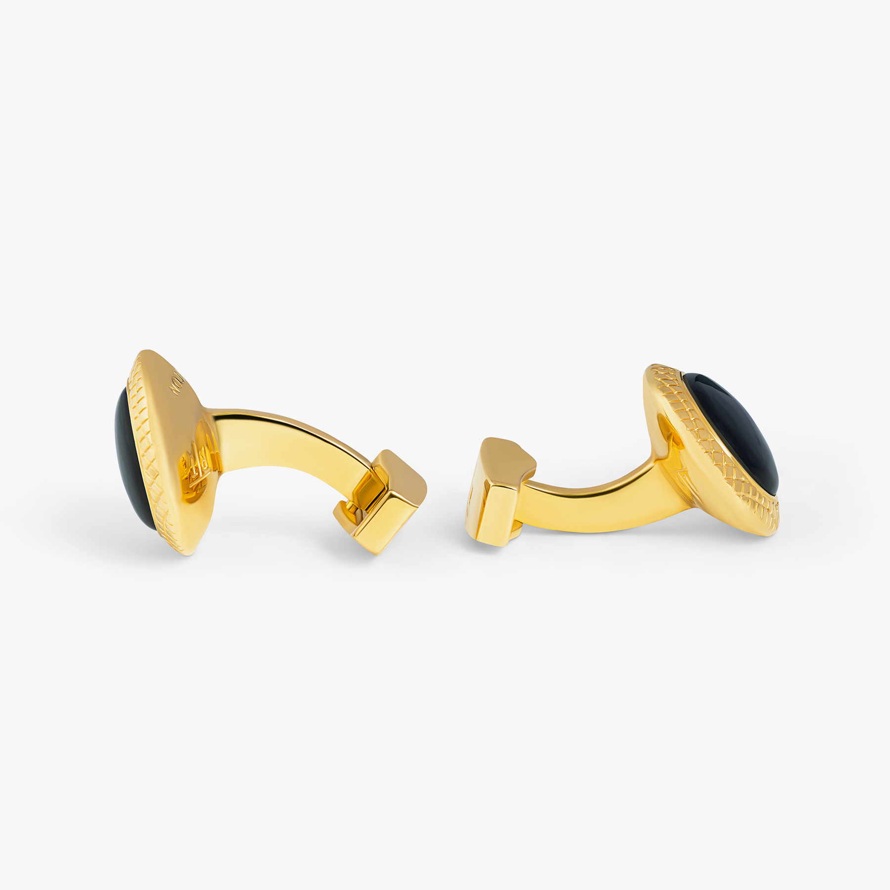 Tateossian Men's Gold-Plated Black Onyx Cufflinks