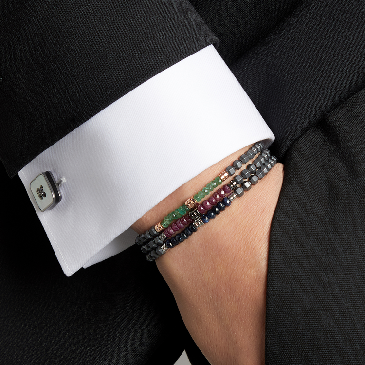 Buy Grey Strength Mantra Charm Carved Bracelet by Isharya Online at Aza  Fashions.