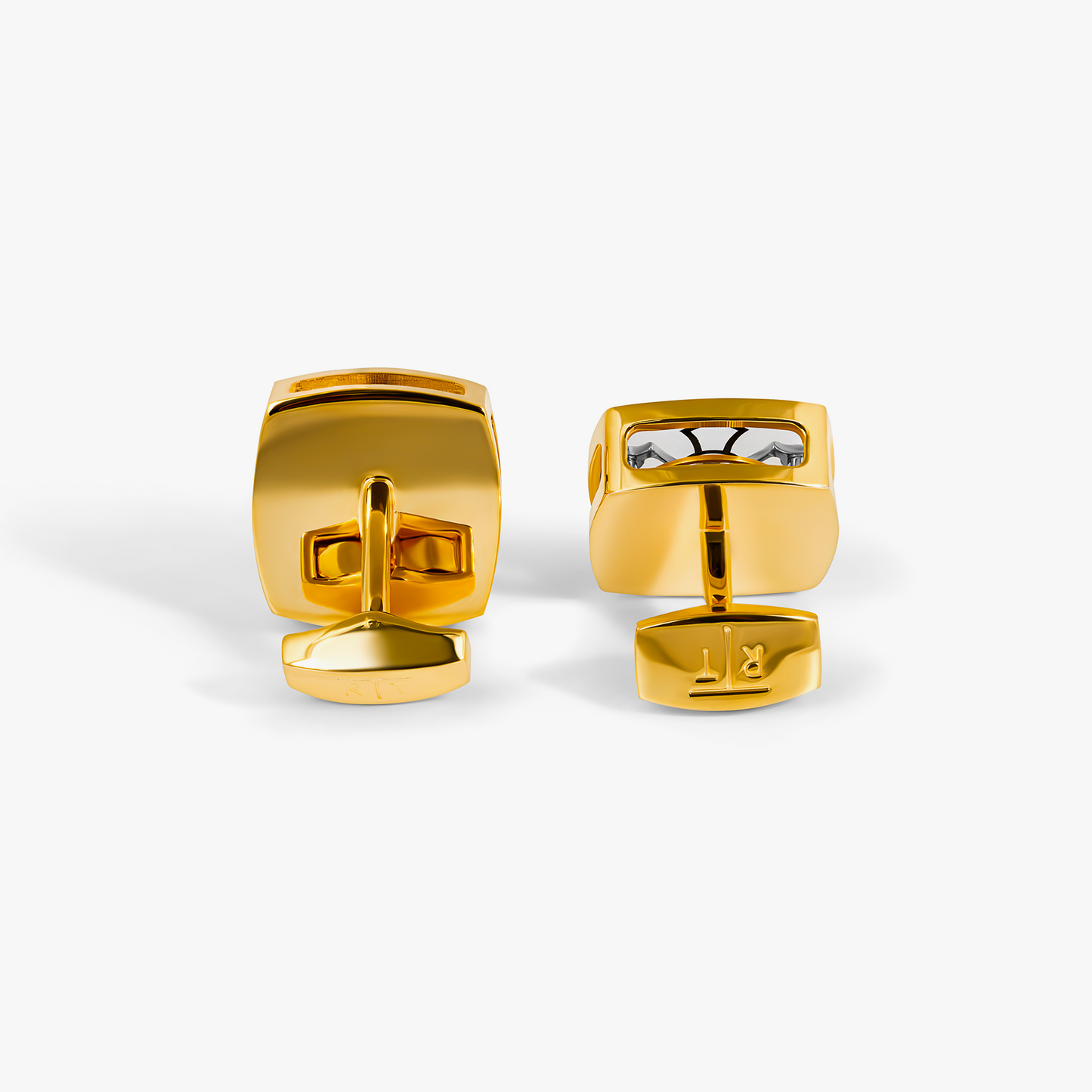 Traveller Tourbillon Cufflinks in Yellow Gold Plated