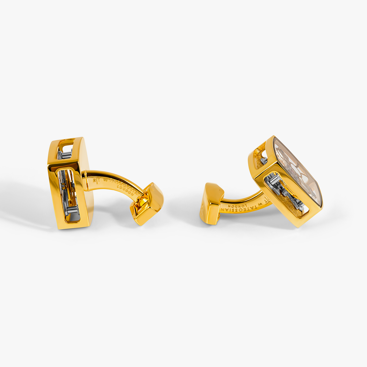 Traveller Tourbillon Cufflinks in Yellow Gold Plated