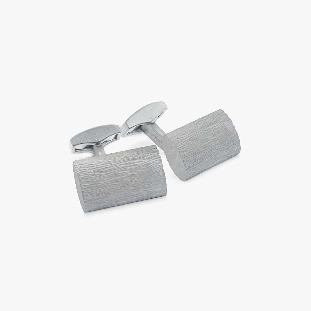 Graffiato Sterling Silver Cufflinks
