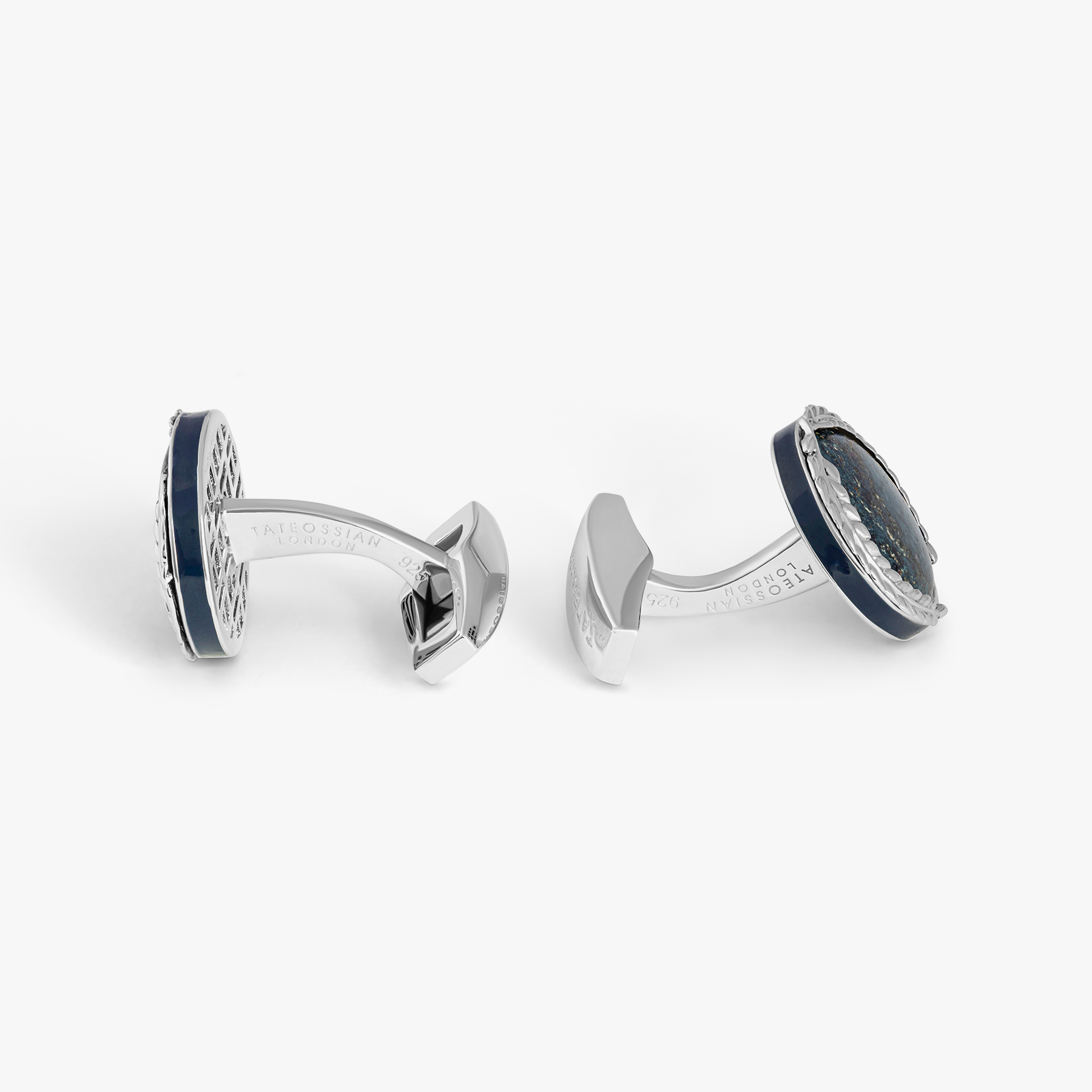 Solid Sterling Silver Round Cufflinks