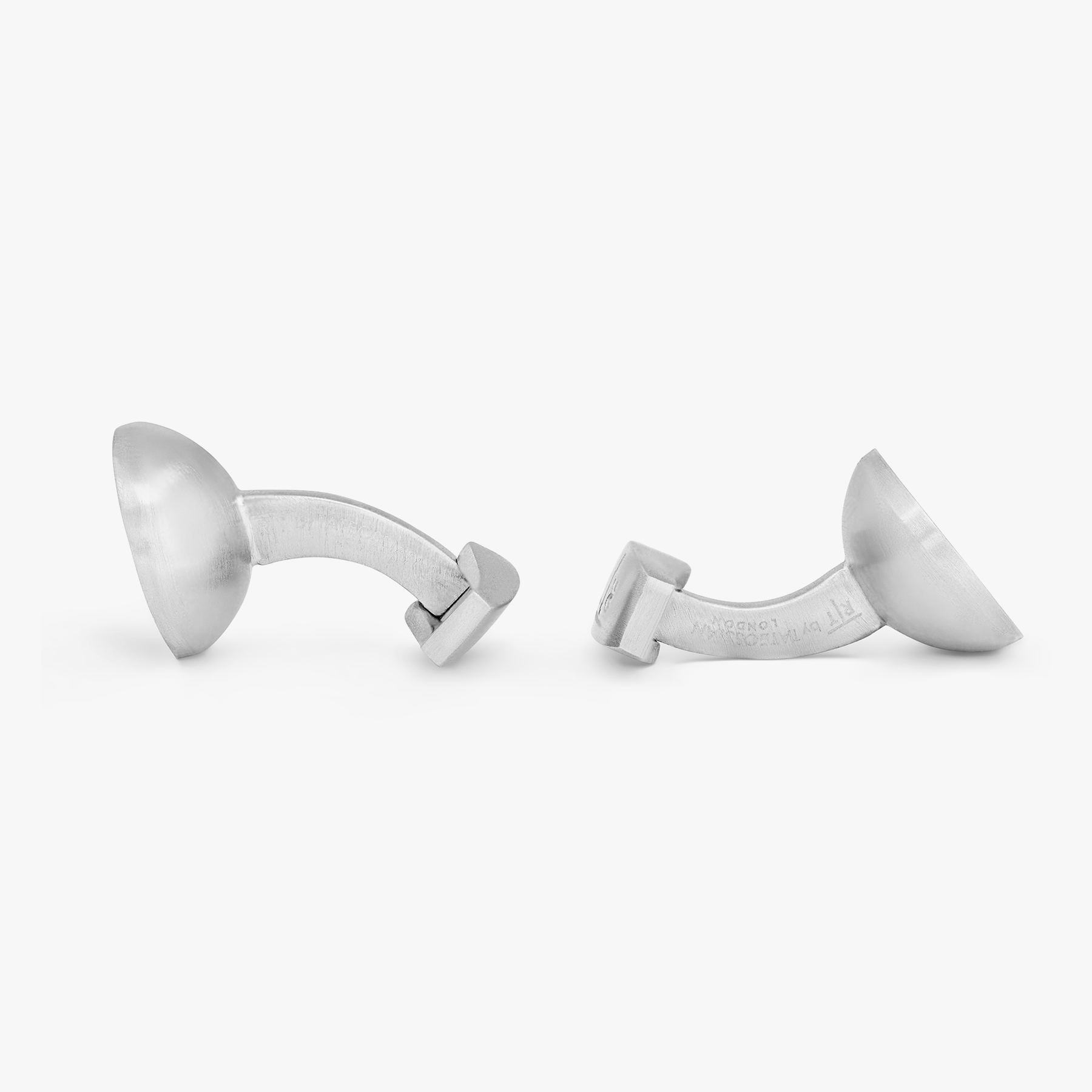 Starburst Bowl Cufflinks In Red With Palladium Plated
