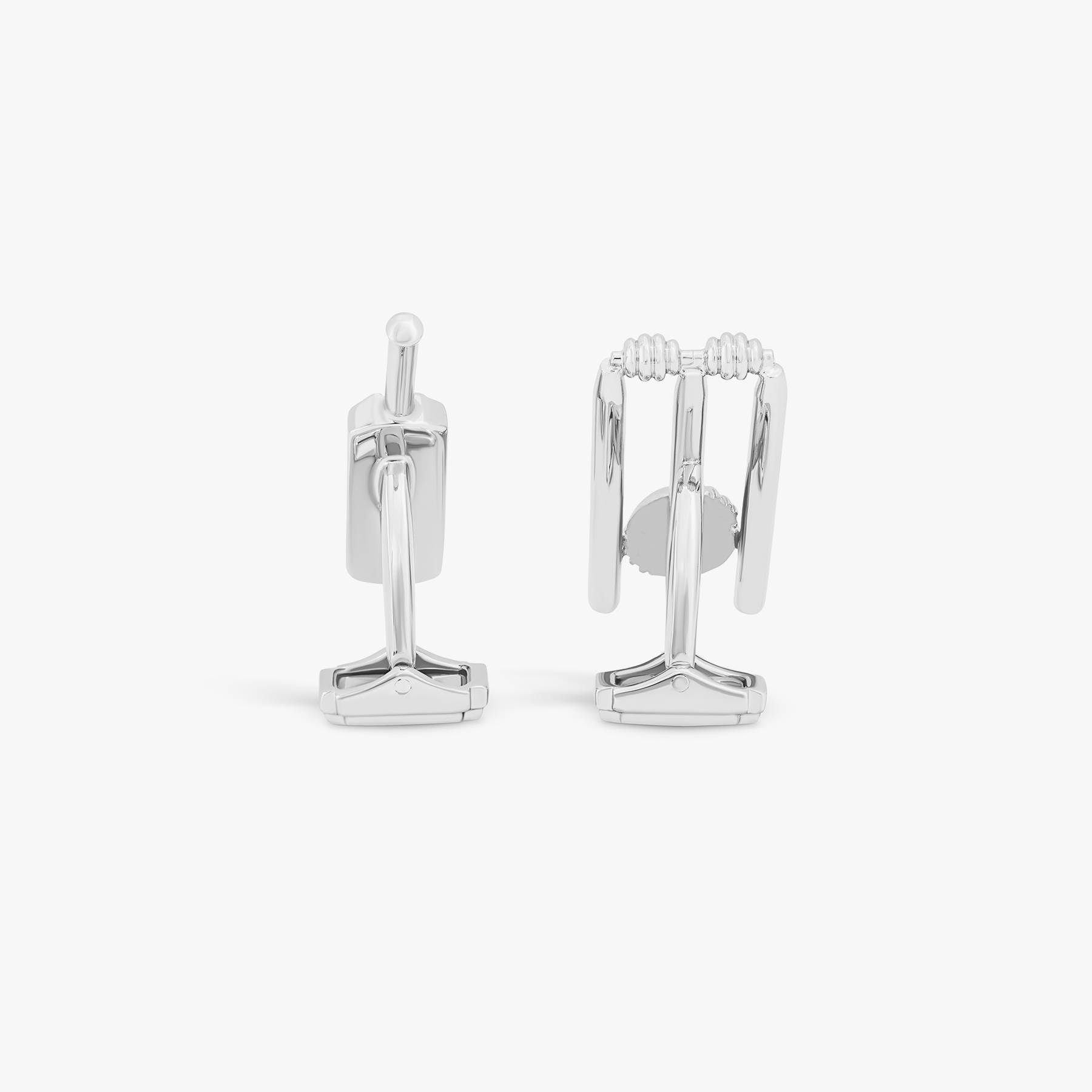 Thompson Silver Palladium Plated Compete Cricket Cufflinks