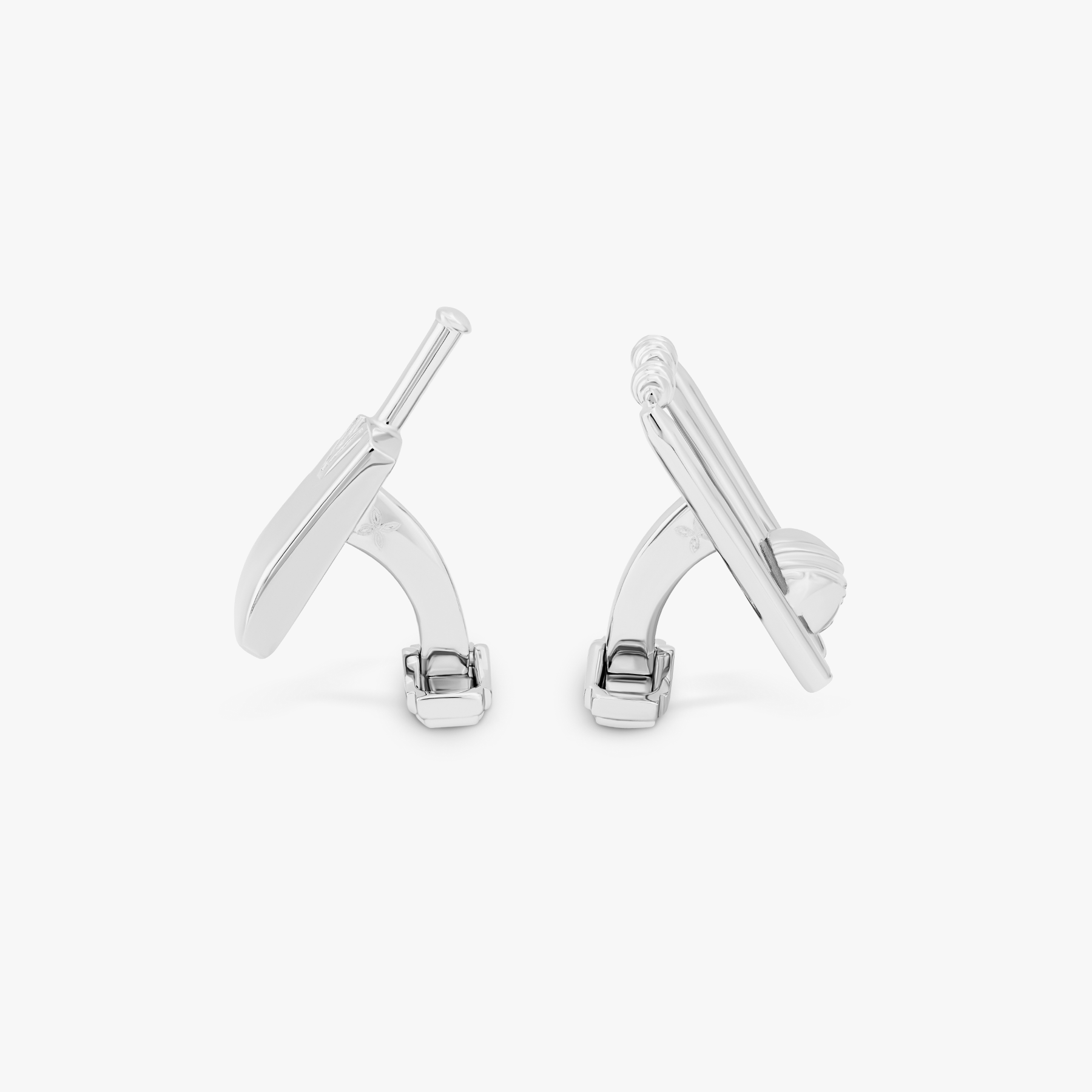 Thompson Silver Palladium Plated Compete Cricket Cufflinks