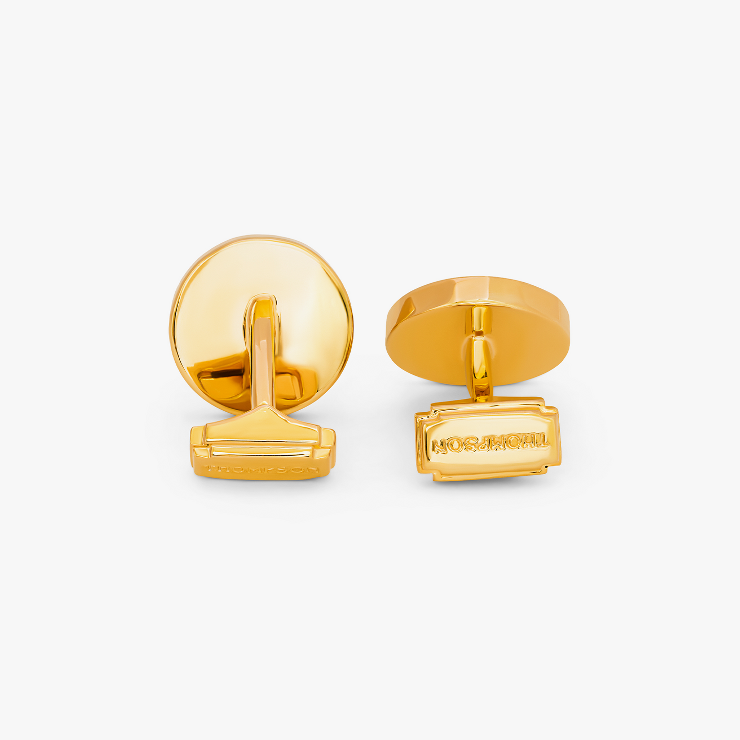 Thompson Blue Yellow Gold Plated Blossom Cufflinks 