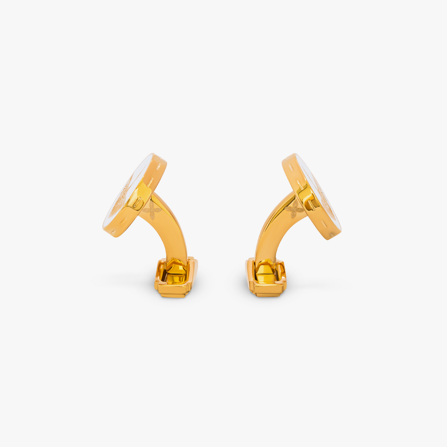 Thompson Yellow Gold Plated Tancho Crane Cufflinks                                                                                                                                                                                                        