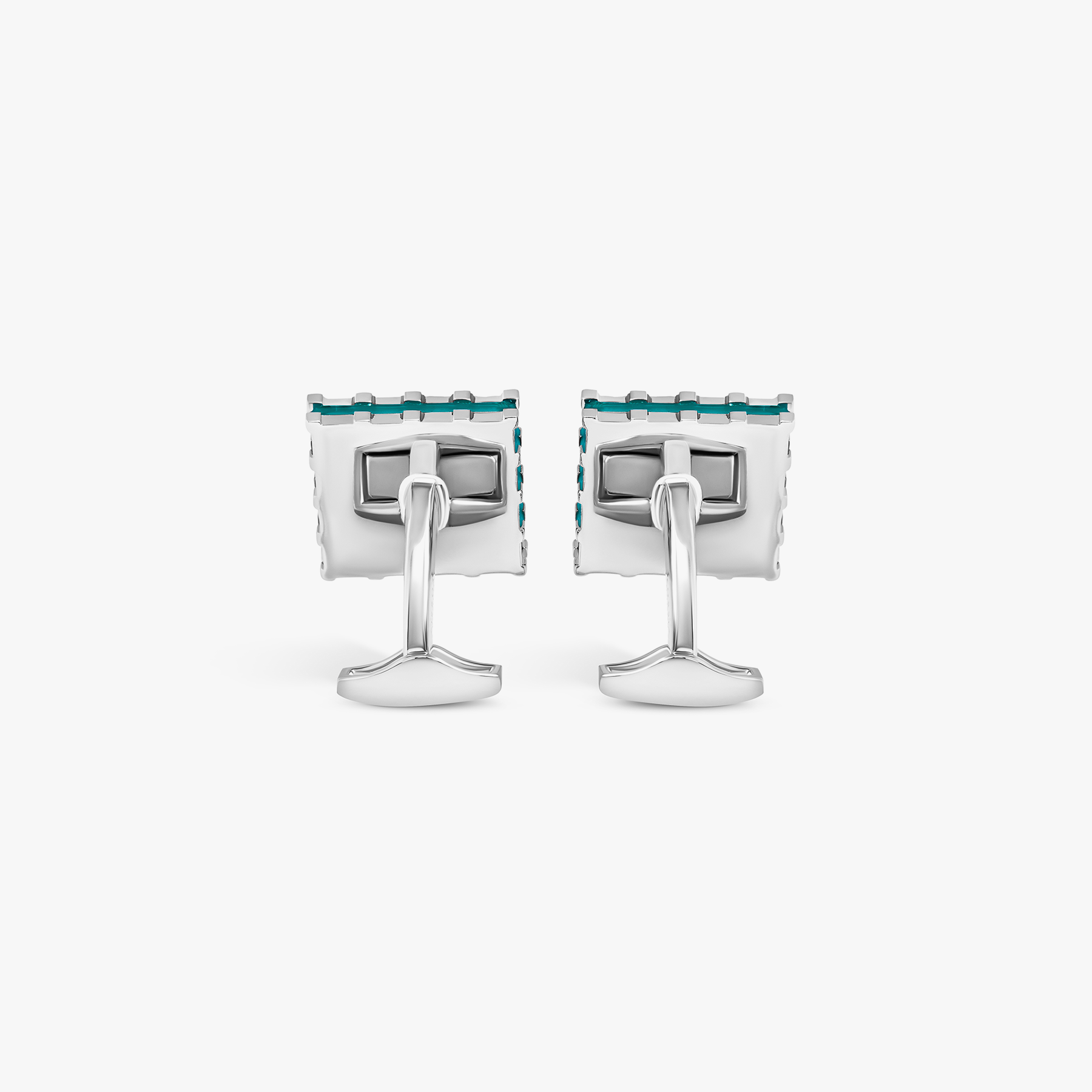 Green Palladium Plated Regalia Victoria Cufflinks