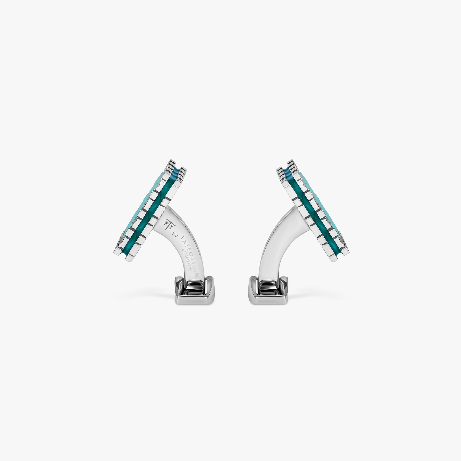 Green Palladium Plated Regalia Victoria Cufflinks