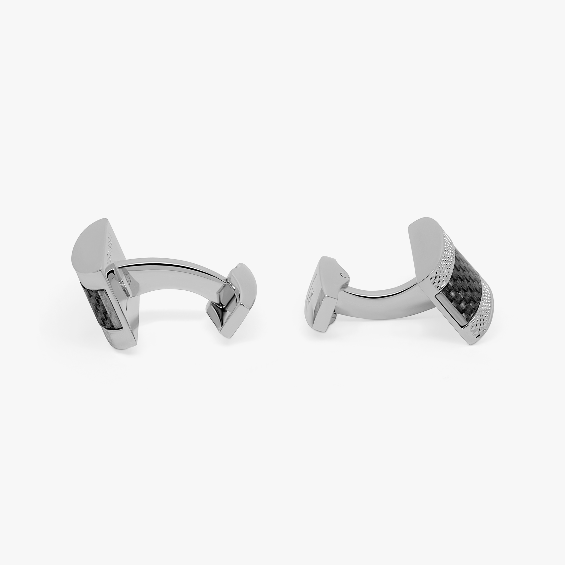 D-Shape Cufflinks with Black Carbon Fibre – Tateossian USA