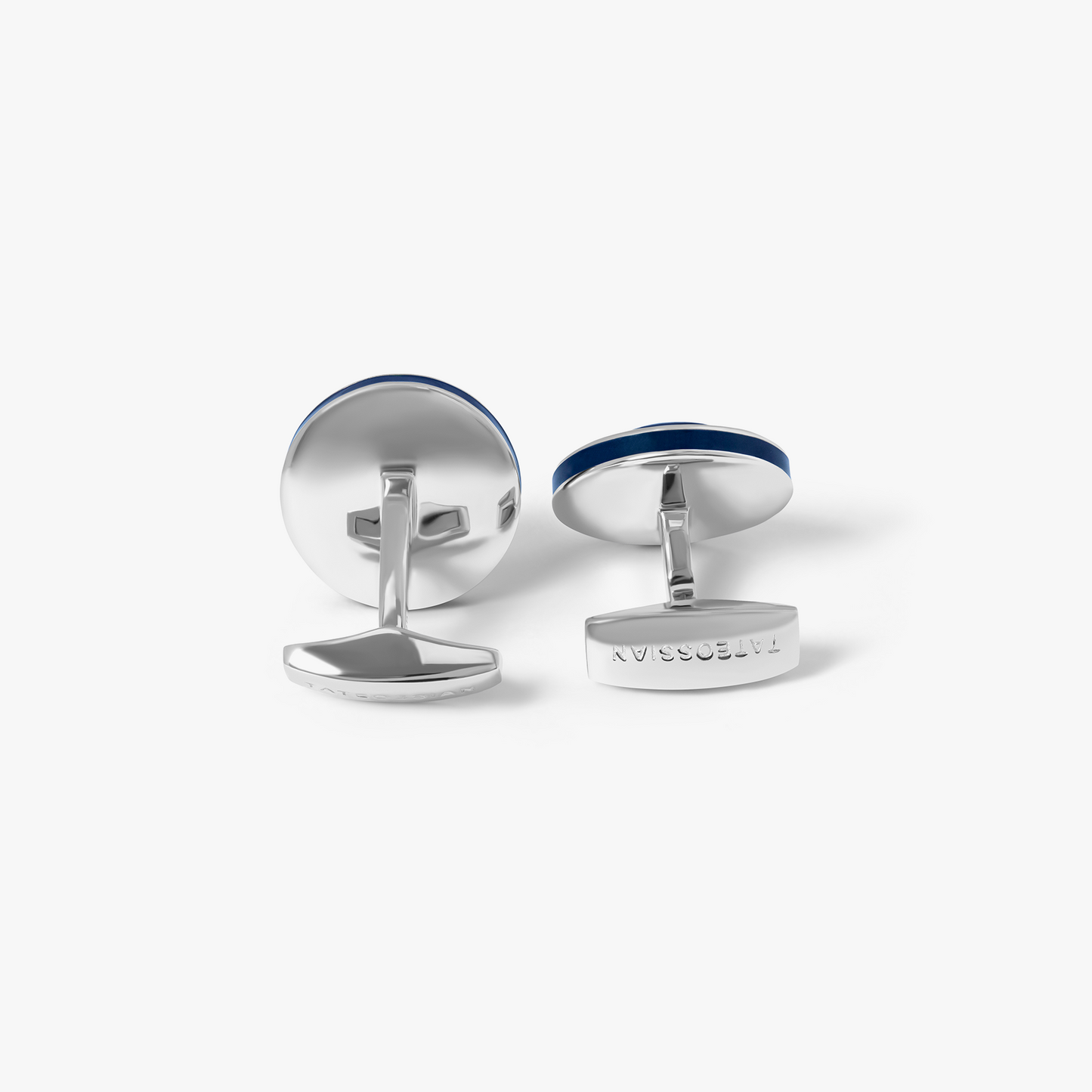 Sodalite Signature Round cufflinks in sterling silver