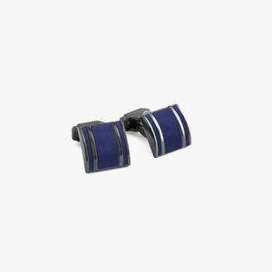 THOMPSON Matte Curve cufflinks with onyx (UK) 1
