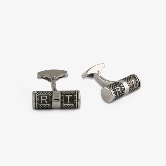 Lucky Me Cufflinks In Rhodium Plated Silver