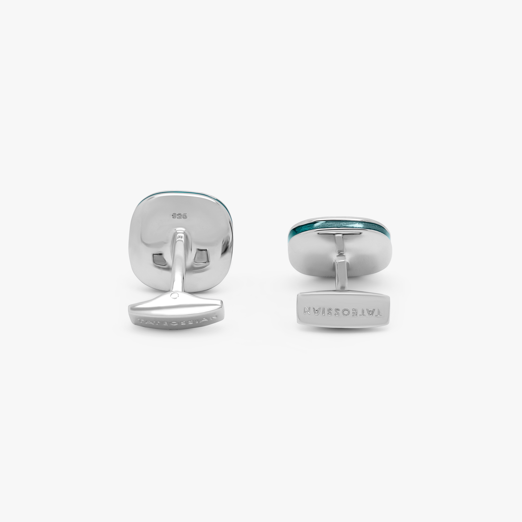 Pietersite Doppione Cushion cufflinks in sterling silver