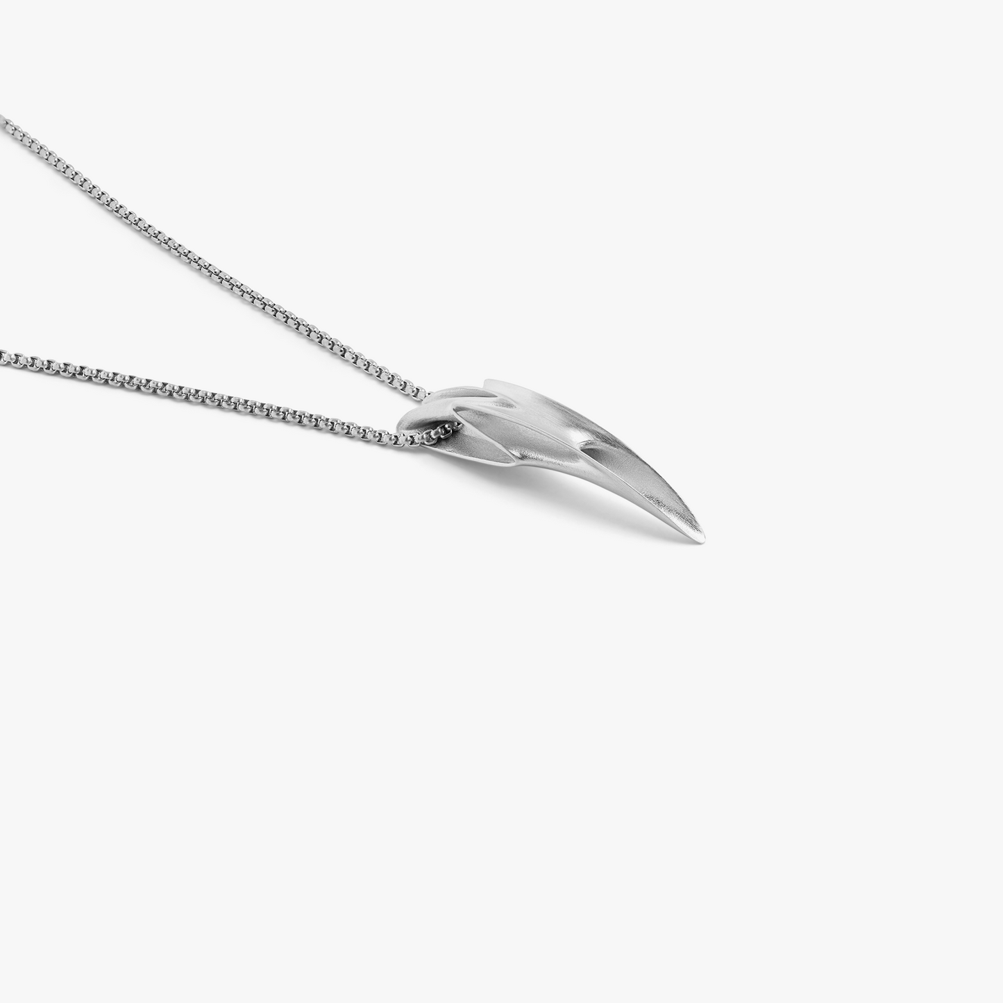 ZAHA HADID DESIGN Palladium Plated Steel Tyne pendant