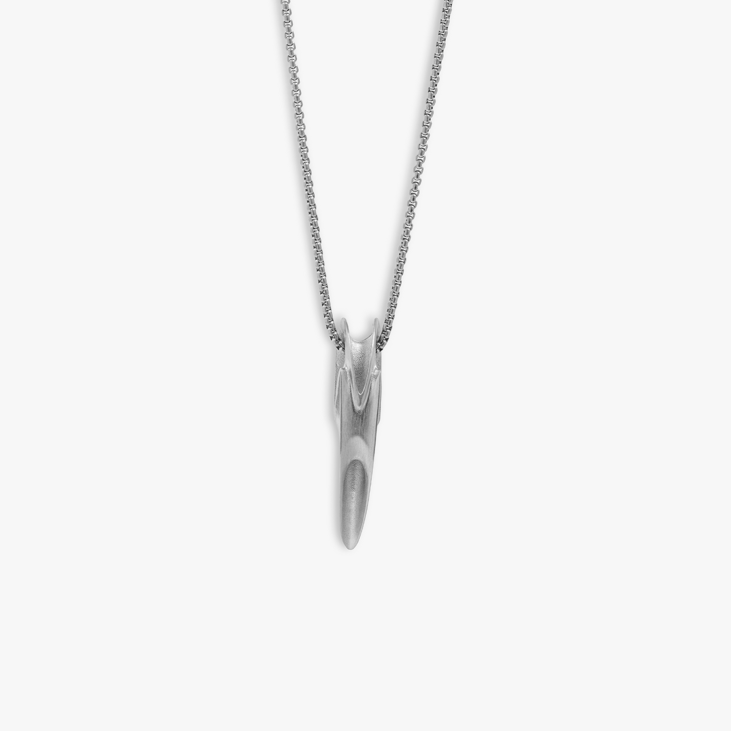 ZAHA HADID DESIGN Palladium Plated Steel Tyne pendant