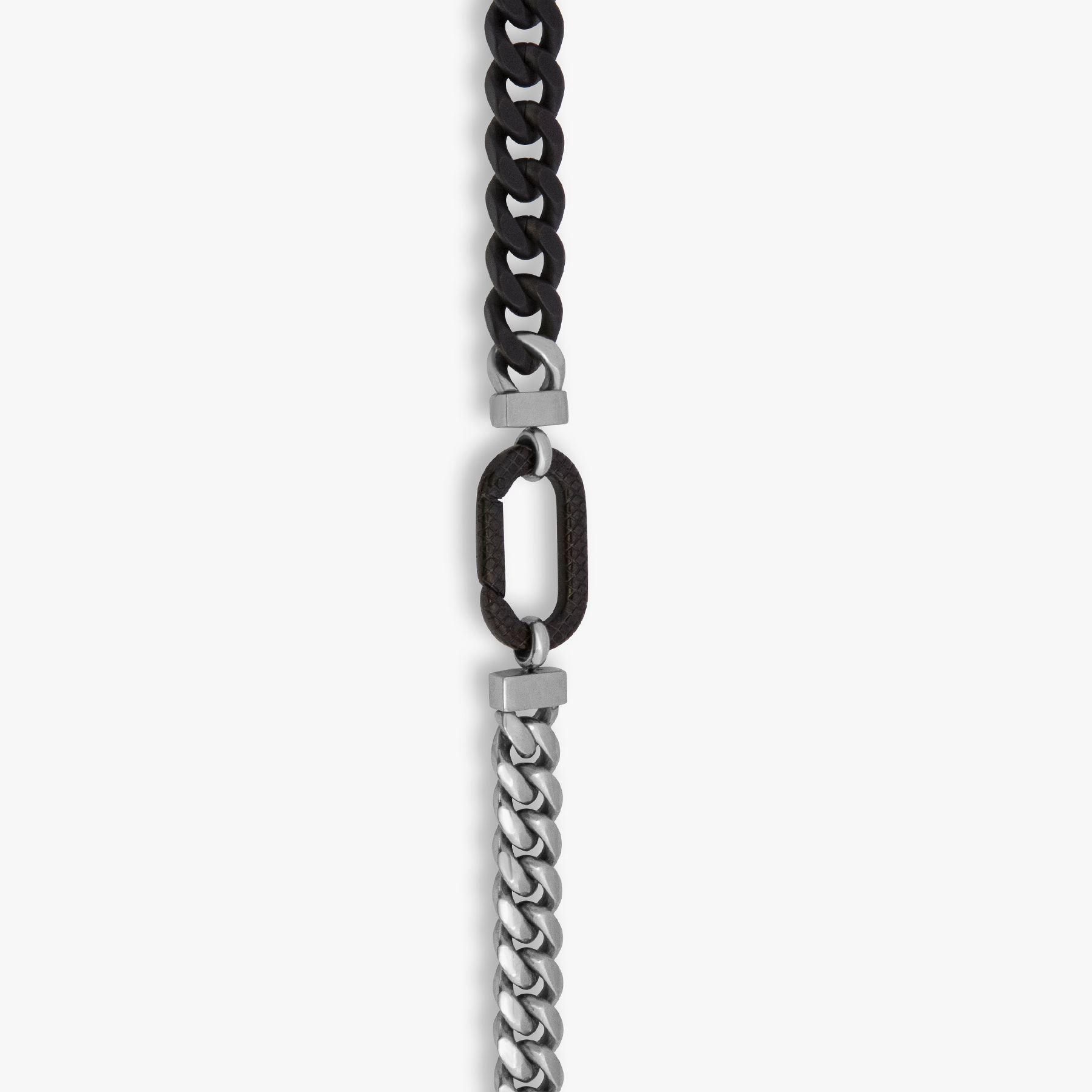 Stainless steel Catena Multi necklace with blue enamel